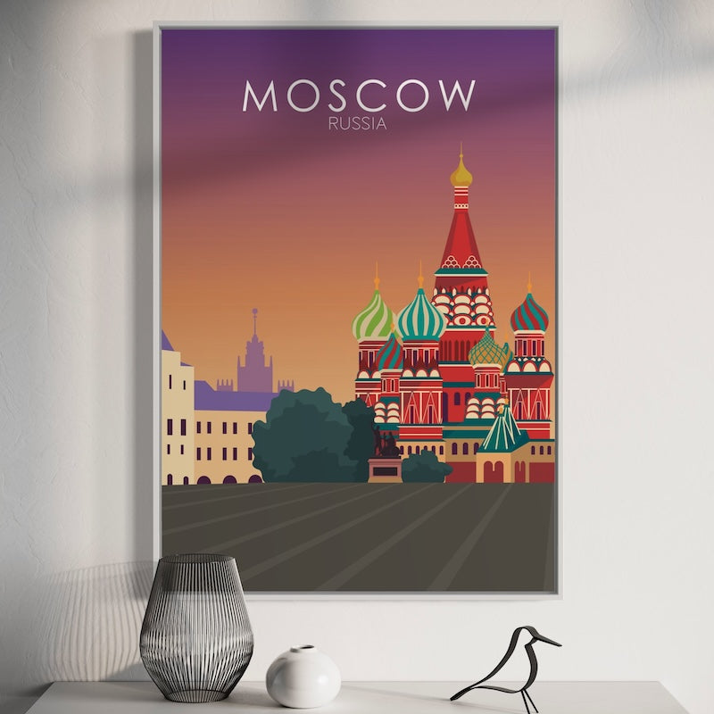 Moscow, Russia Sunset Poster | Moscow, Russia Sunset Print | Moscow, Russia Wall Art