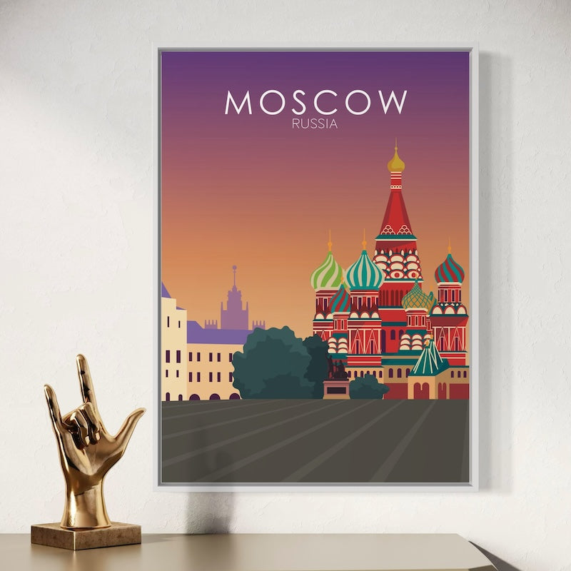 Moscow, Russia Sunset Poster | Moscow, Russia Sunset Print | Moscow, Russia Wall Art