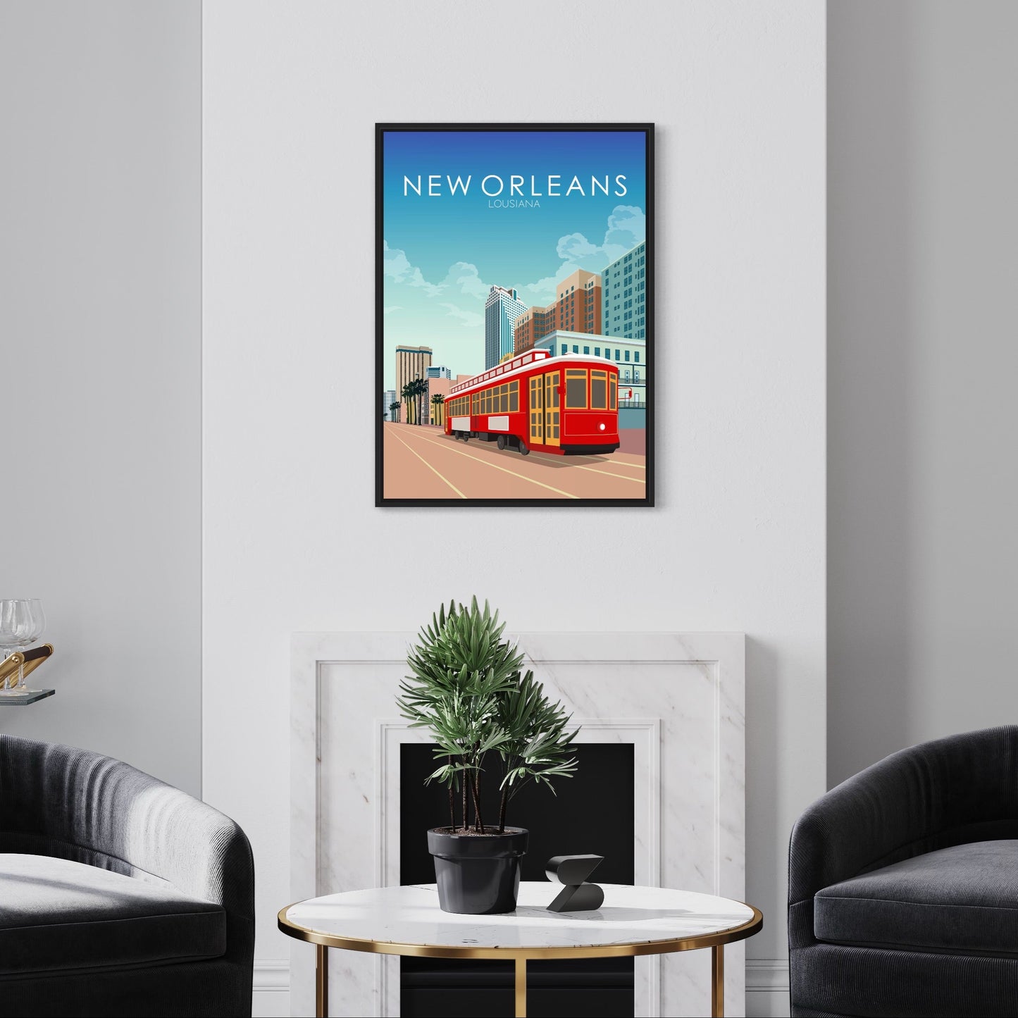 New Orleans Poster | New Orleans Wall Art | New Orleans Daytime Print