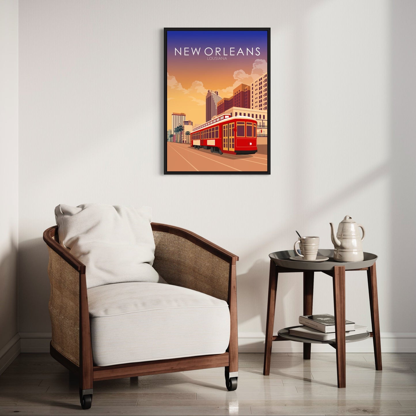 New Orleans Poster | New Orleans Wall Art | New Orleans Sunset Print