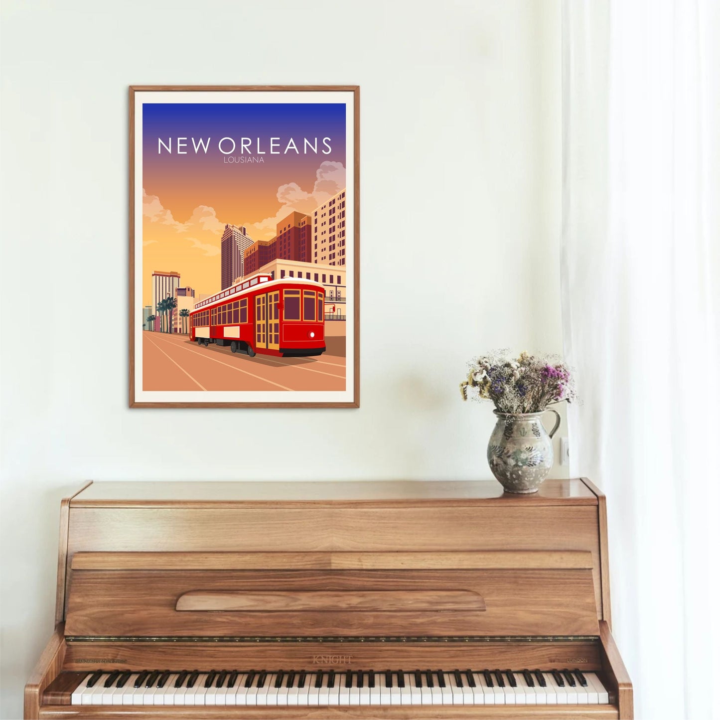 New Orleans Poster | New Orleans Wall Art | New Orleans Sunset Print