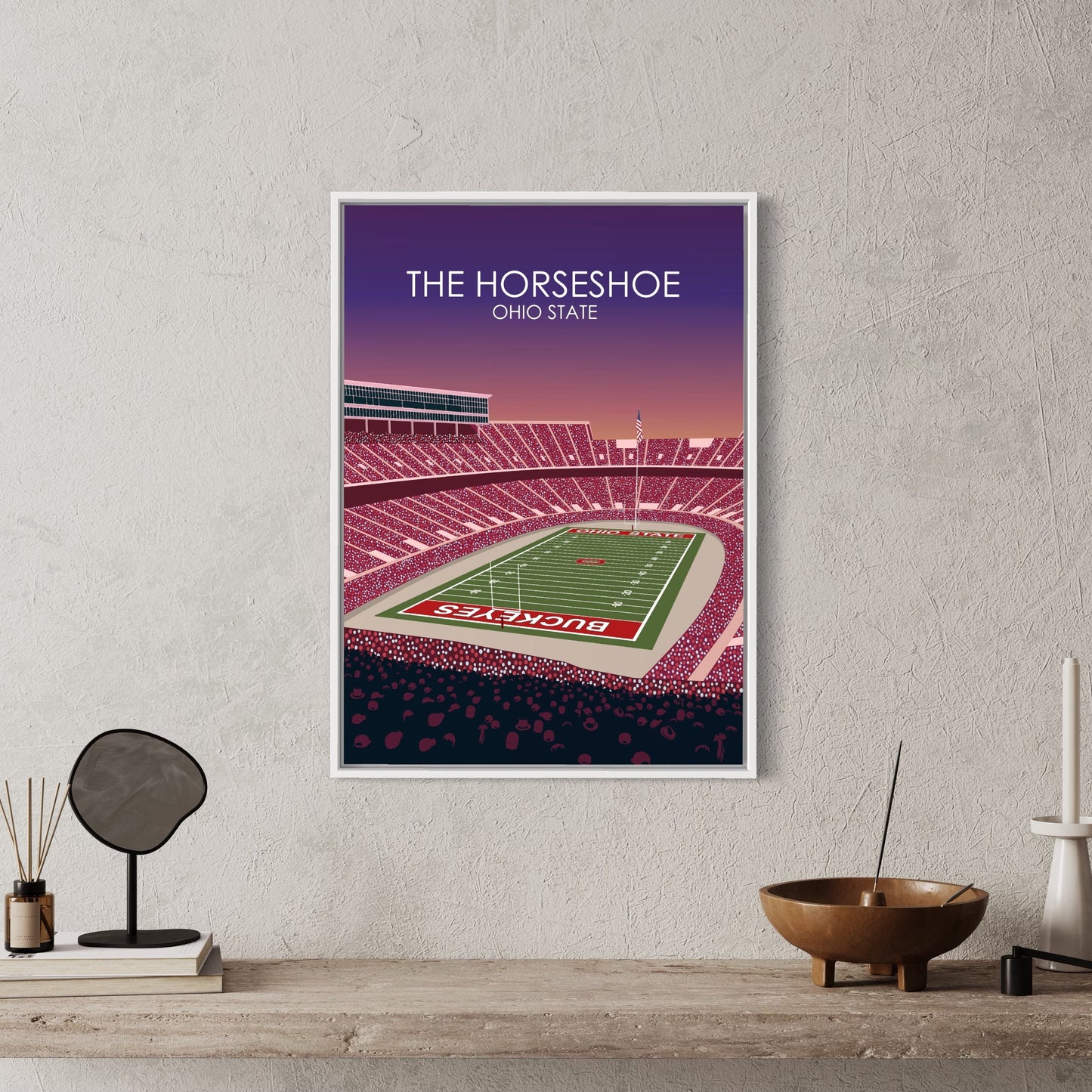 The Horseshoe Poster | University of Ohio State College Football Stadium Print