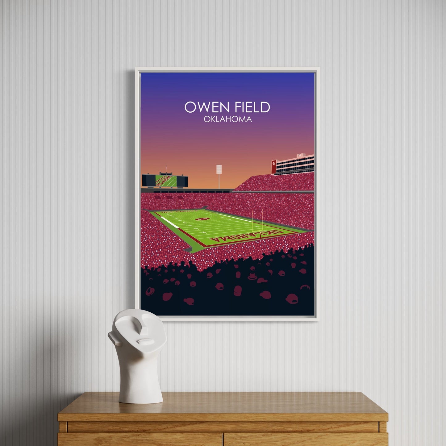 Owen Field - Gaylord Family - Oklahoma Memorial Stadium Print | University of Oklahoma Sooners College Football Stadium Print