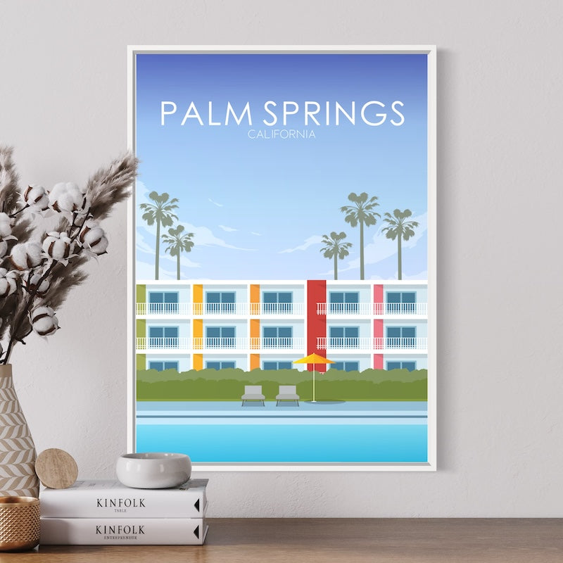 Palm Springs Poster | Palm Springs Wall Art | Palm Springs Daytime Print