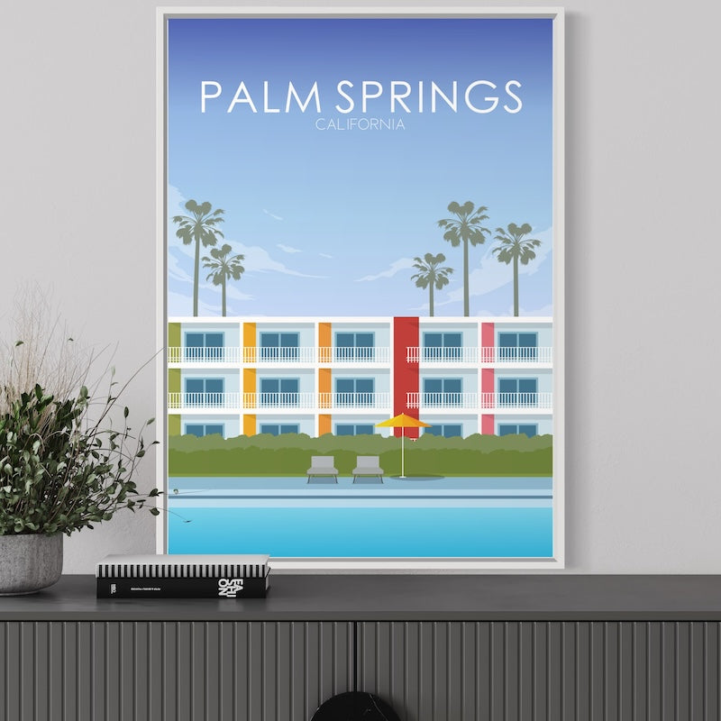 Palm Springs Poster | Palm Springs Wall Art | Palm Springs Daytime Print