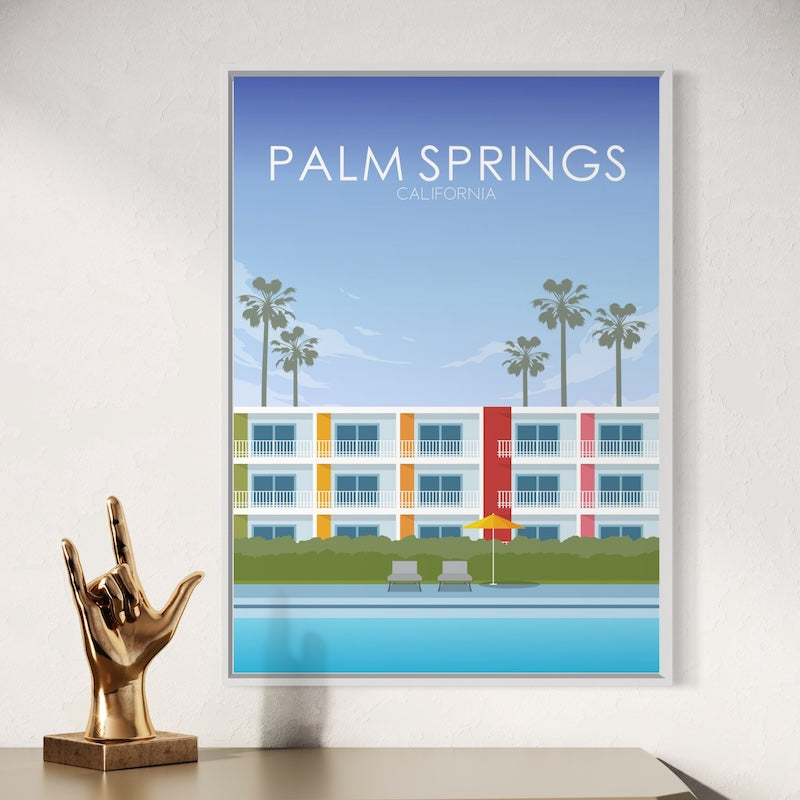 Palm Springs Poster | Palm Springs Wall Art | Palm Springs Daytime Print