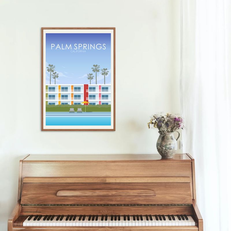 Palm Springs Poster | Palm Springs Wall Art | Palm Springs Daytime Print