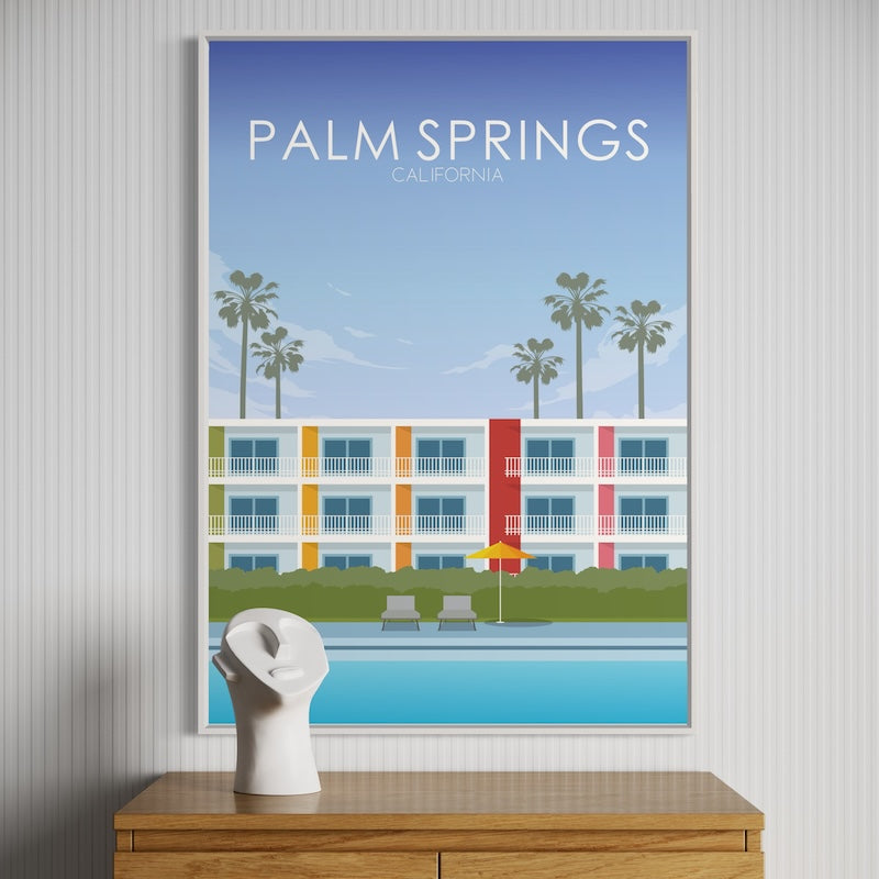 Palm Springs Poster | Palm Springs Wall Art | Palm Springs Daytime Print