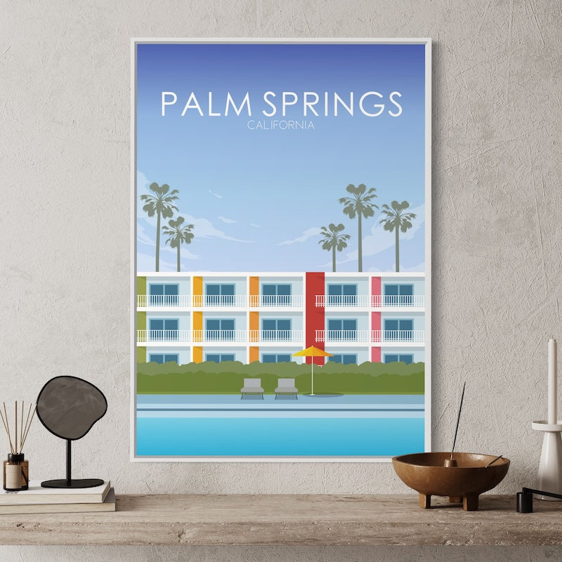 Palm Springs Poster | Palm Springs Wall Art | Palm Springs Daytime Print