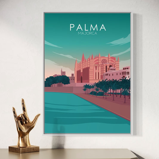 Palma, Majorca Pastel Poster | Palma, Majorca Pastel Print | Palma, Majorca Wall Art