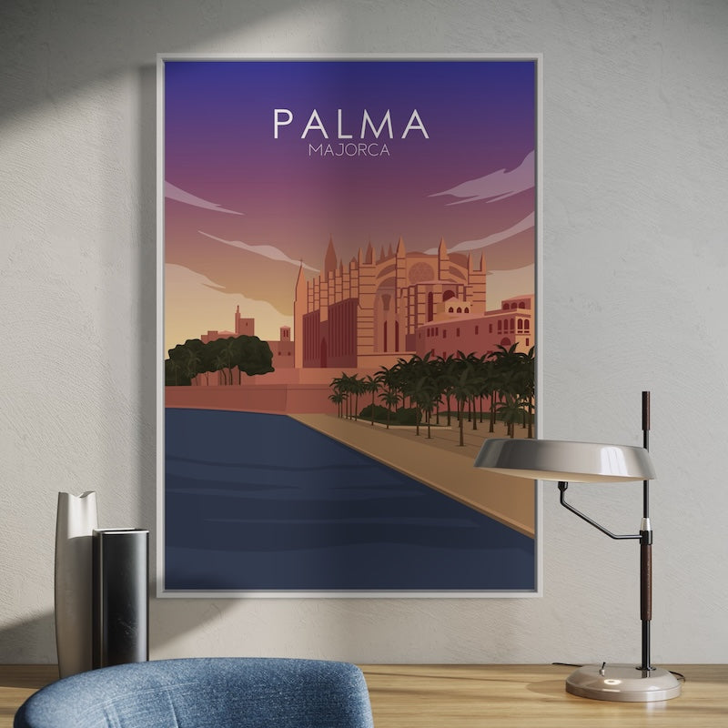 Palma, Majorca Sunset Poster | Palma, Majorca Print | Palma, Majorca Wall Art