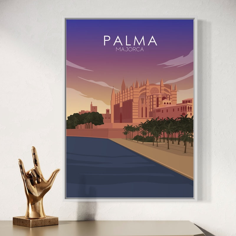 Palma, Majorca Sunset Poster | Palma, Majorca Print | Palma, Majorca Wall Art