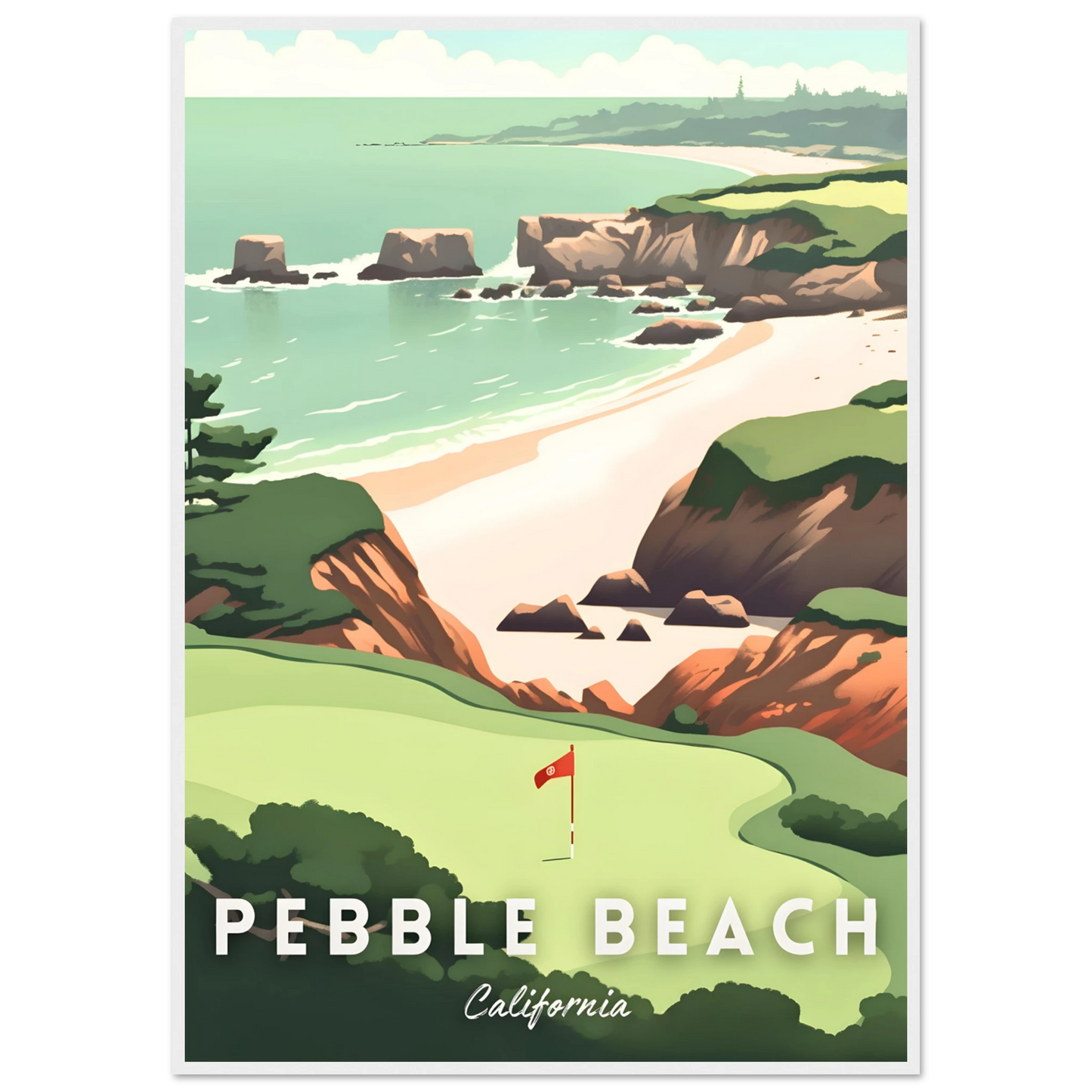 Pebble Beach Poster