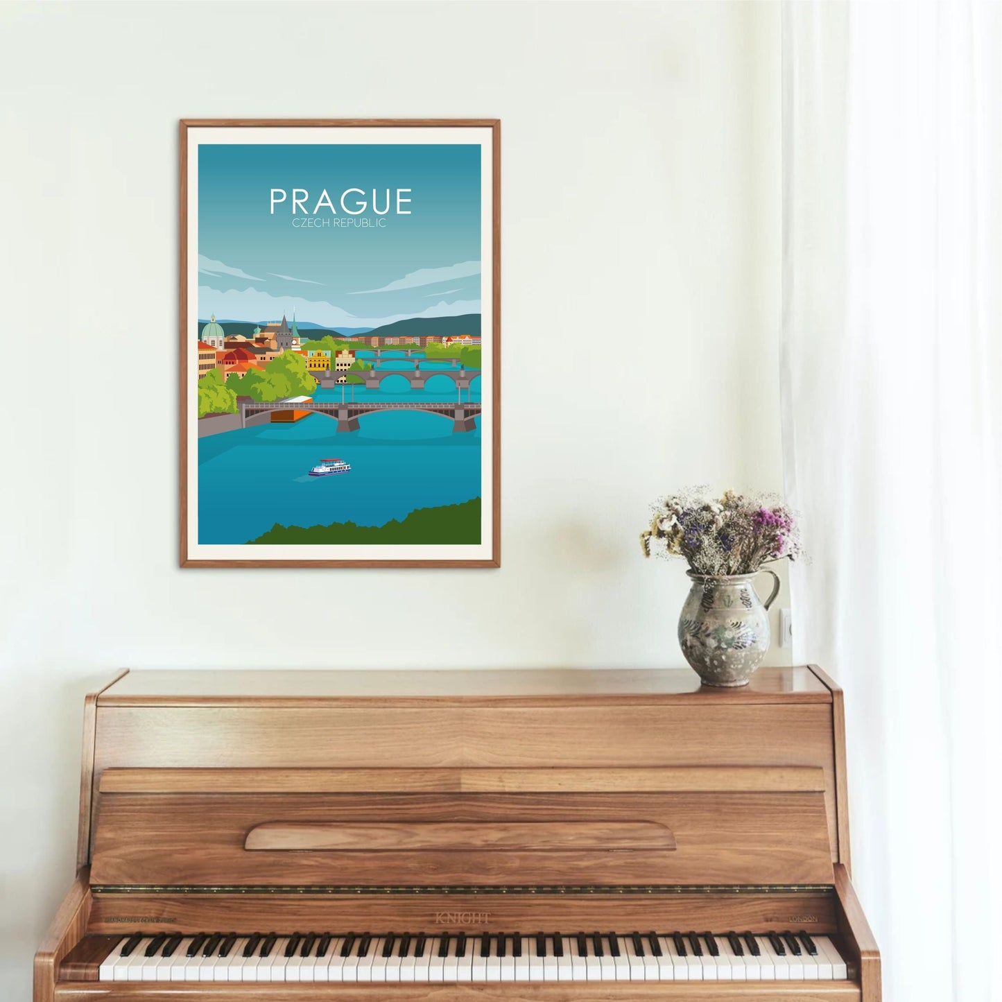 Prague Poster | Prague Wall Art | Prague Daytime Print