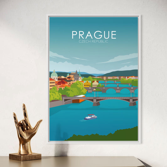 Prague Poster | Prague Wall Art | Prague Daytime Print