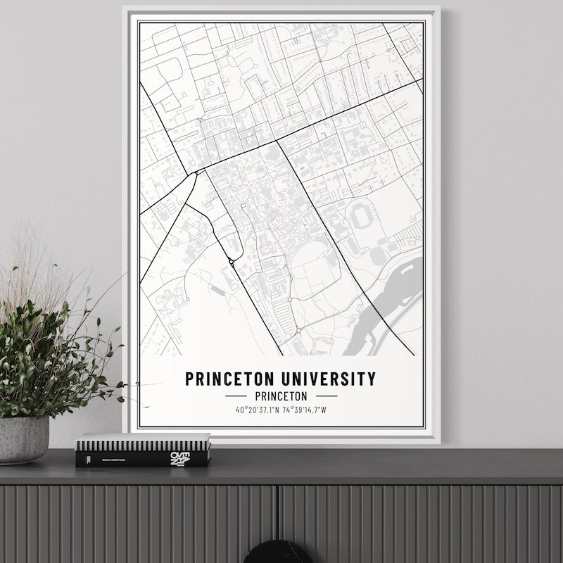 Princeton University Map Poster | Princeton University Map Wall Art | Princeton University Map Print