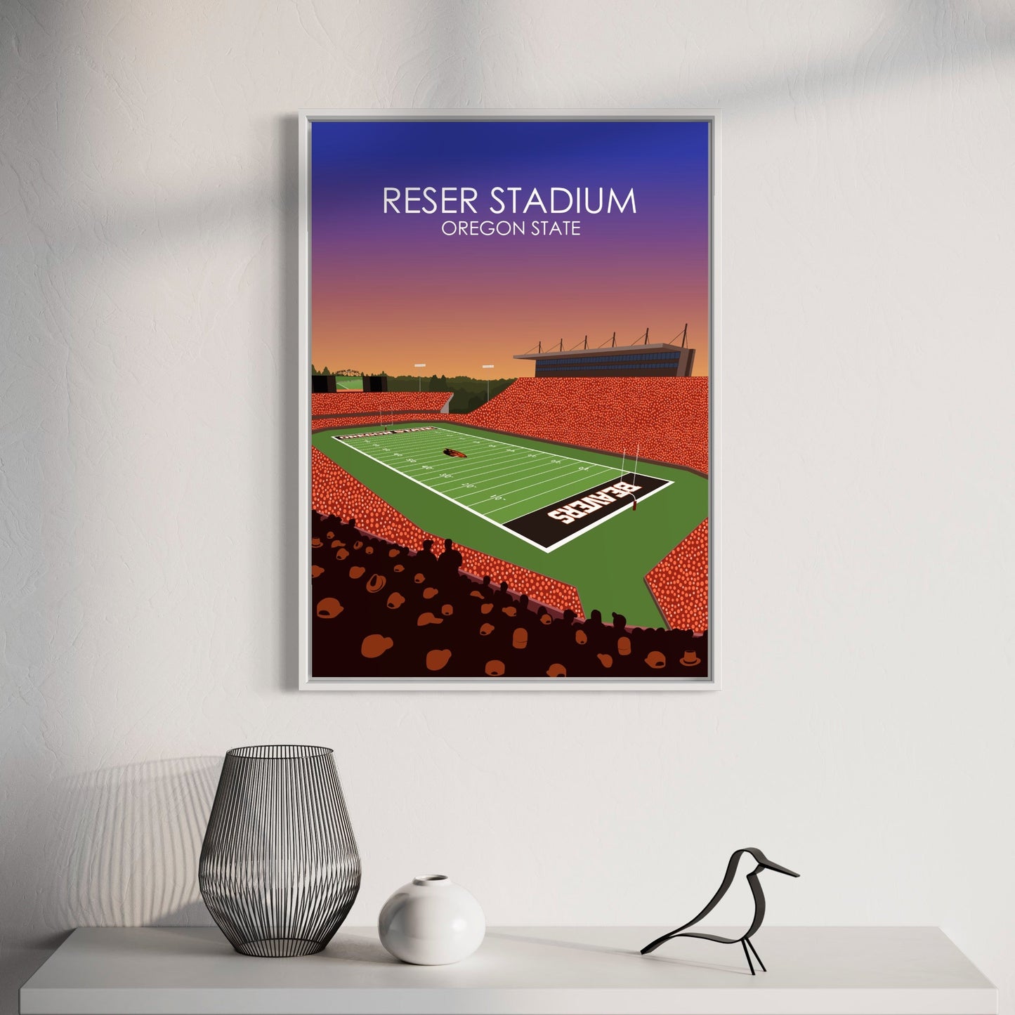 Reser Stadium  Poster | University of Oregon State Beavers College Football Stadium Print