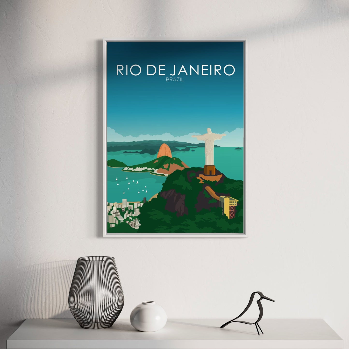 Rio De Janeiro Poster | Rio De Janeiro Wall Art | Rio De Janeiro Daytime Print