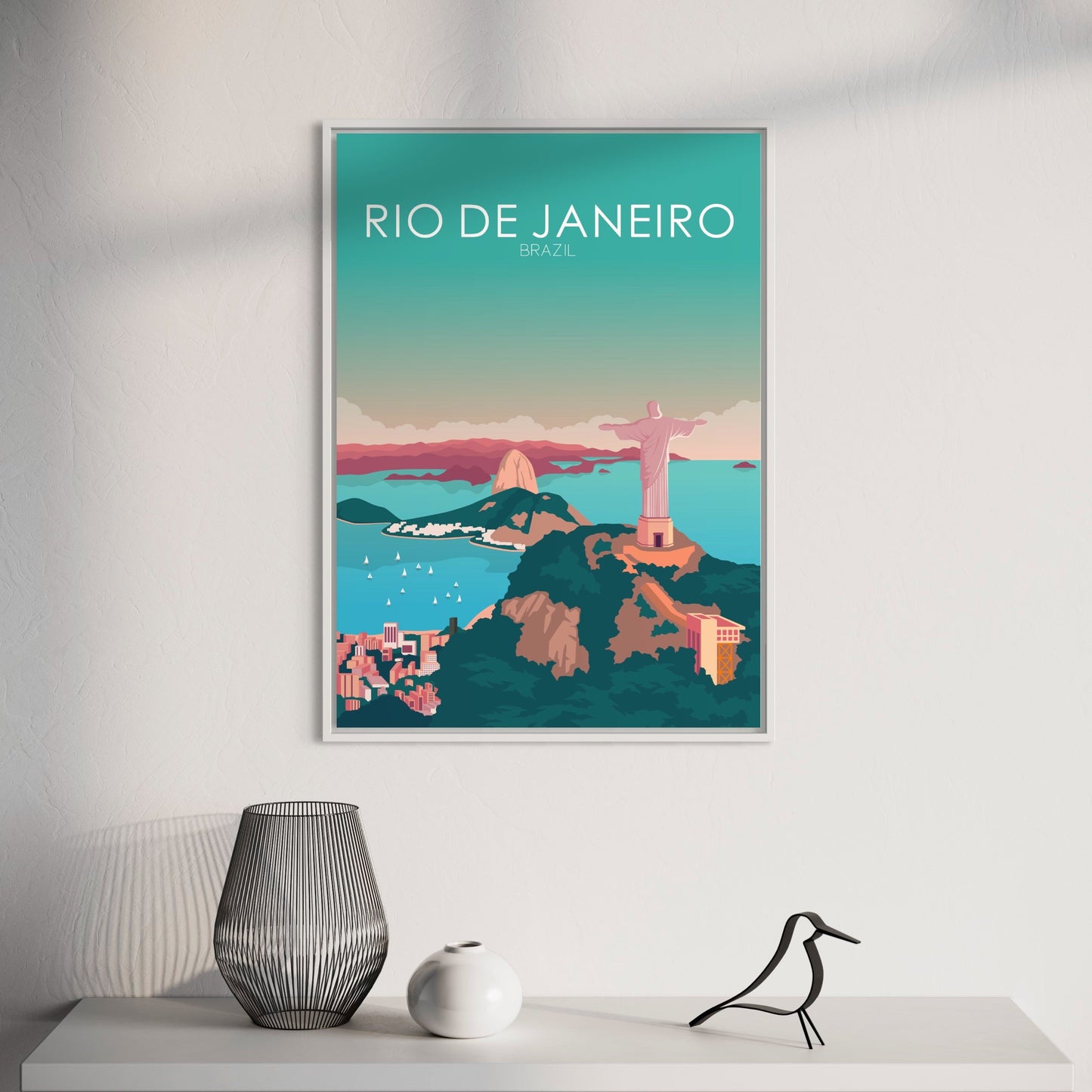 Rio De Janeiro Poster | Rio De Janeiro Wall Art | Rio De Janeiro Pastel Print