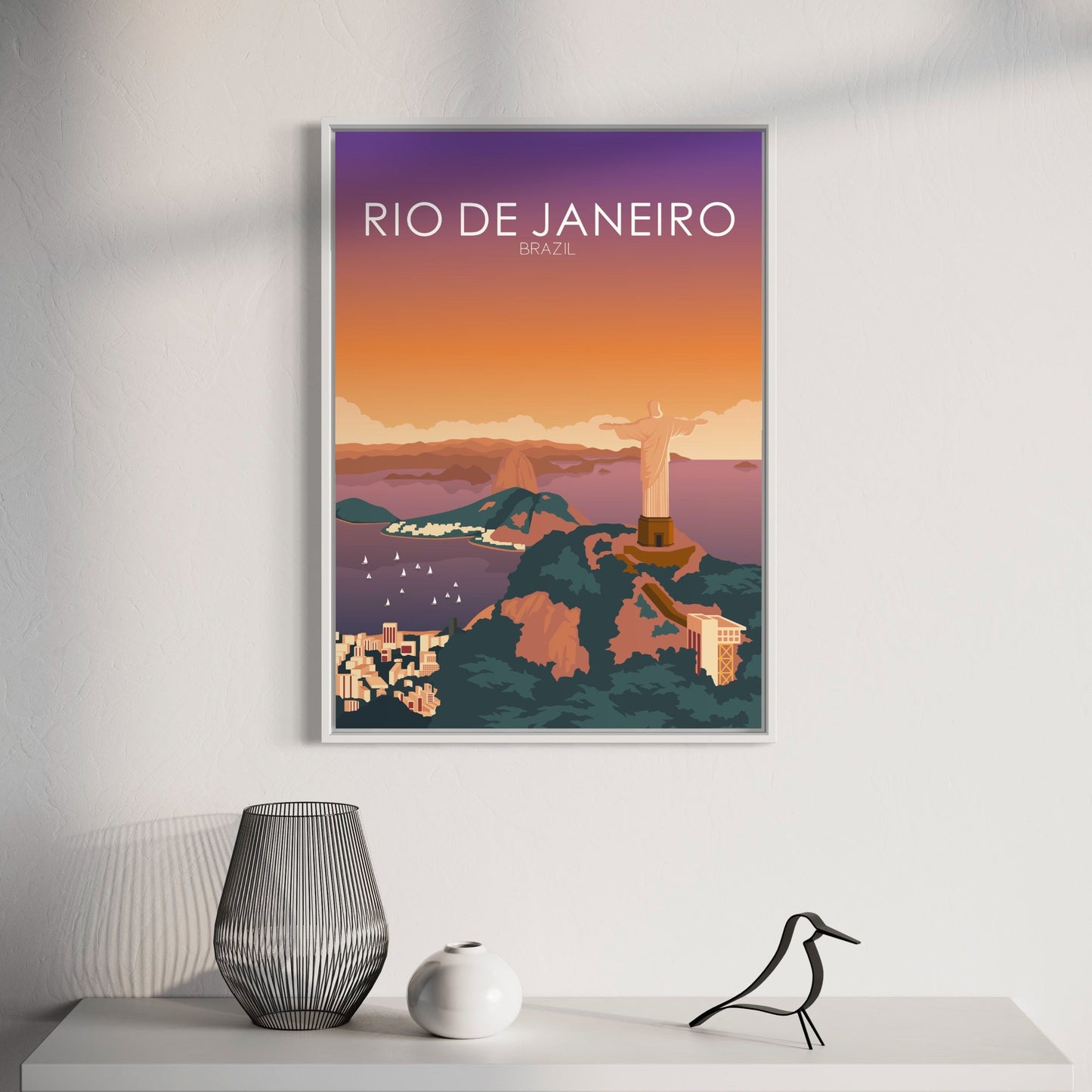 Rio De Janeiro Poster | Rio De Janeiro Wall Art | Rio De Janeiro Sunset Print