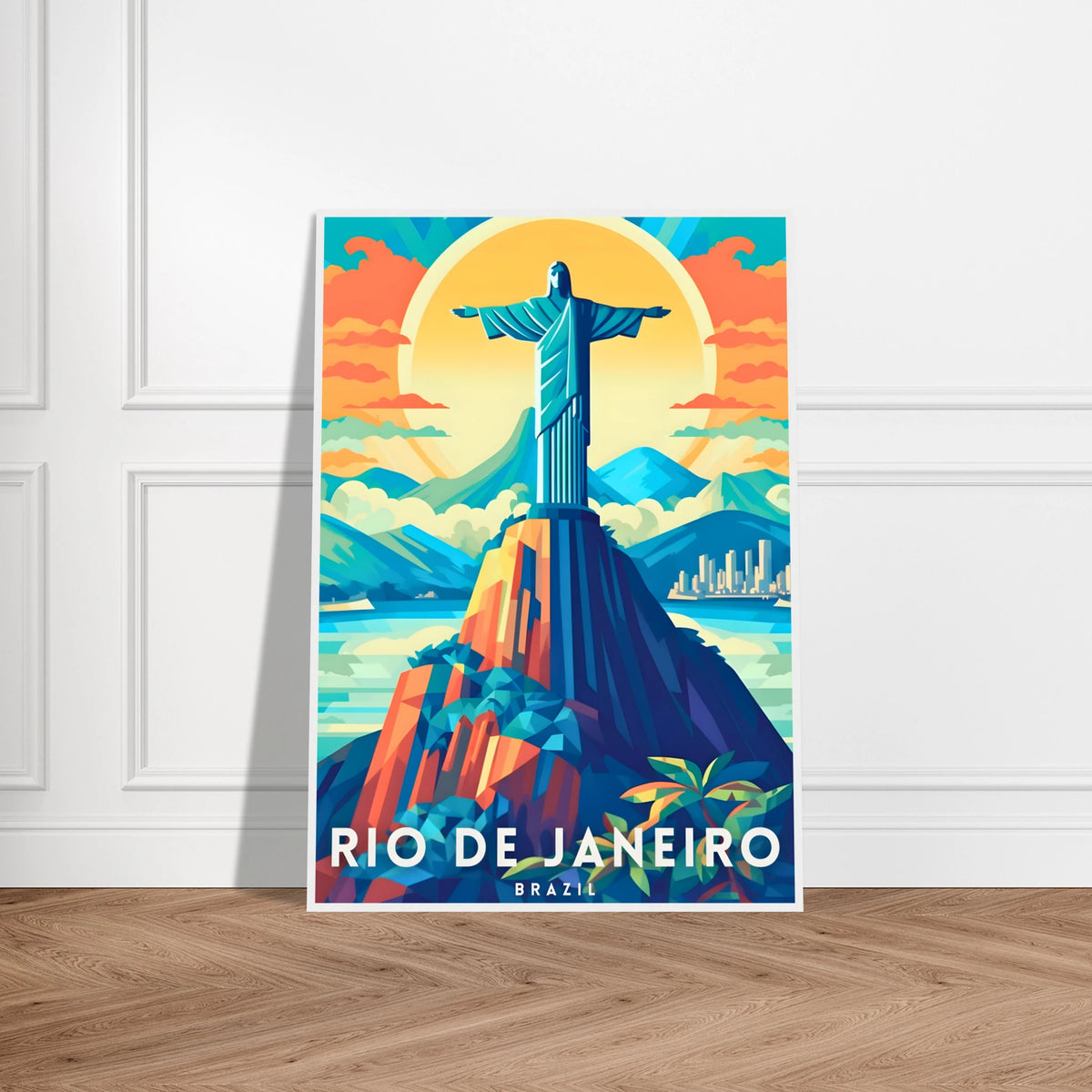 Visit Rio Poster Rio de Janeiro, Brazil Travel Poster – Favourite Place Prints
