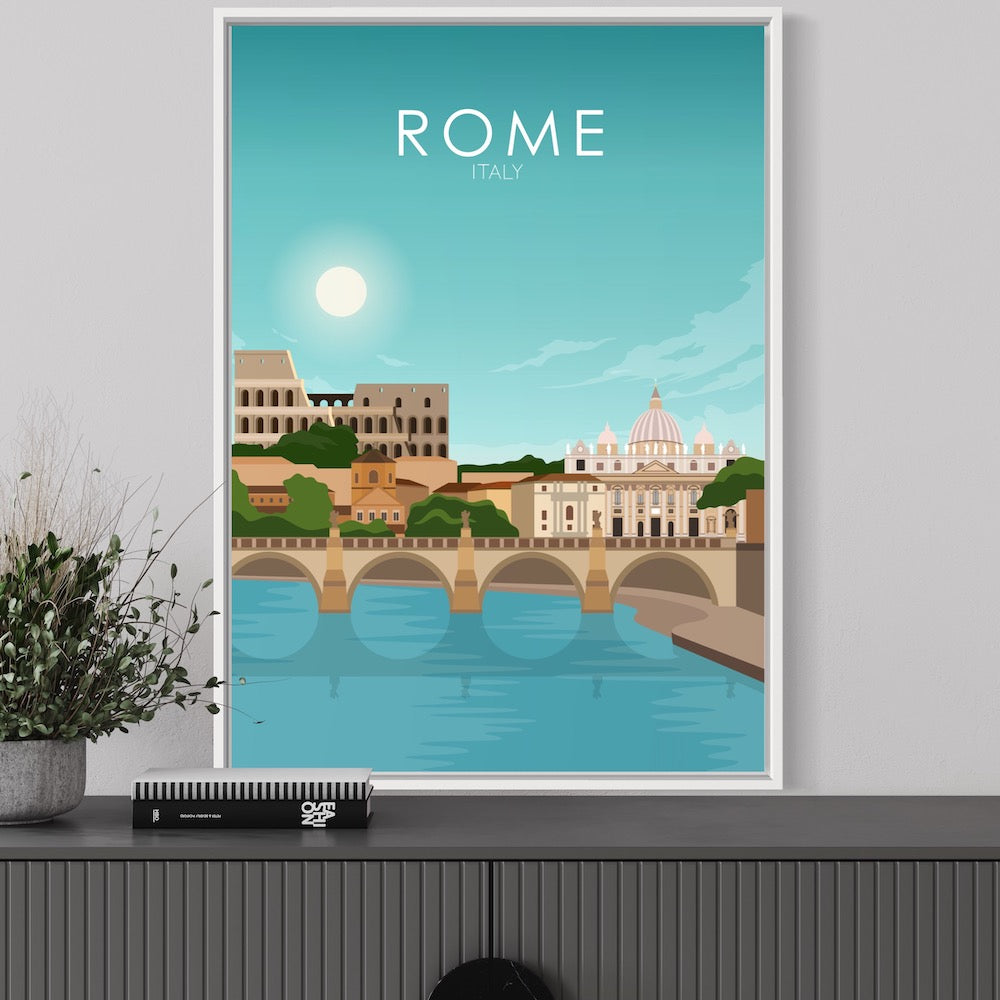 Rome Poster | Rome Wall Art | Rome Daytime Print