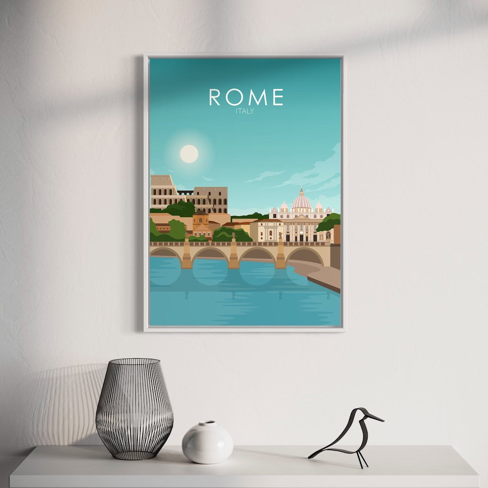 Rome Poster | Rome Wall Art | Rome Daytime Print