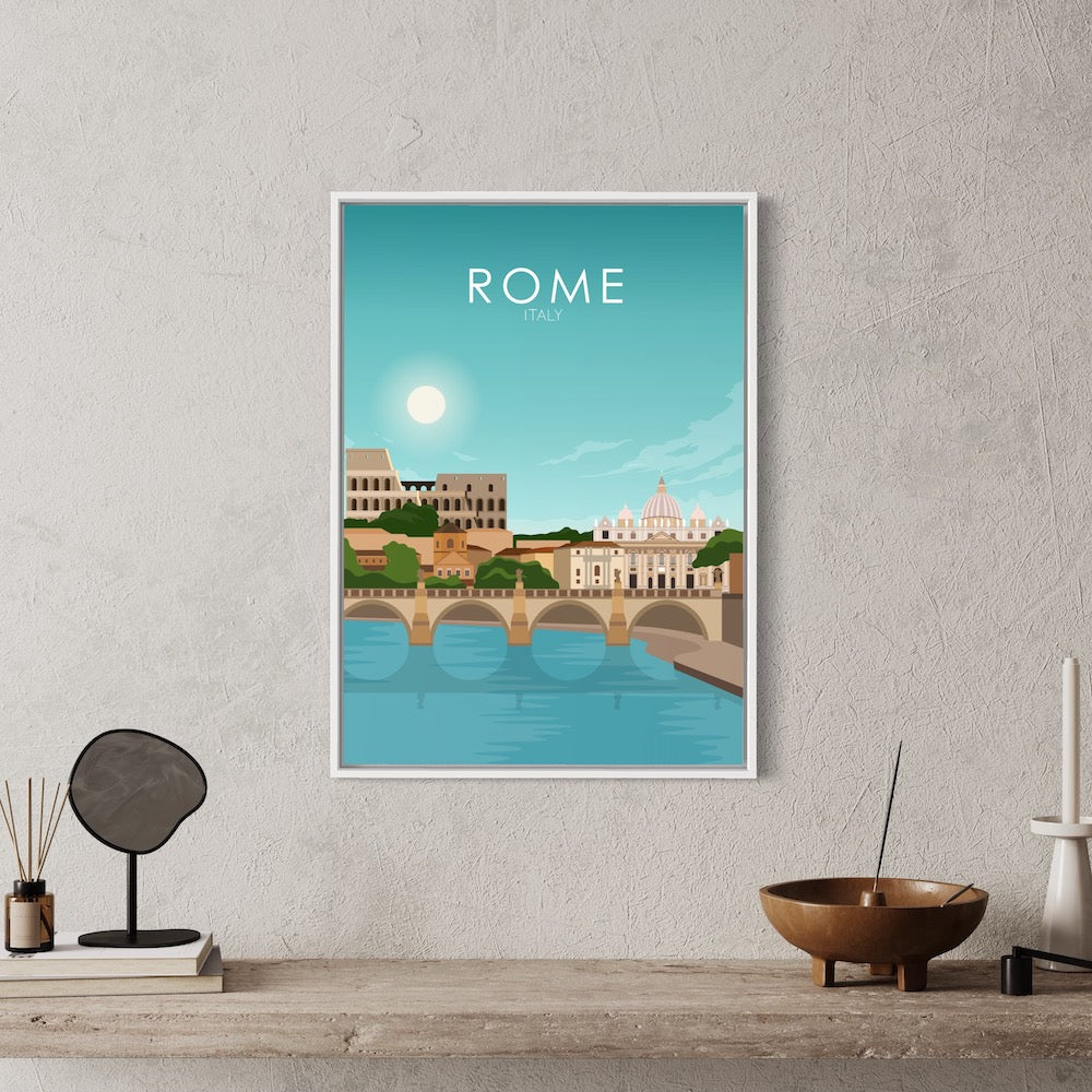 Rome Poster | Rome Wall Art | Rome Daytime Print