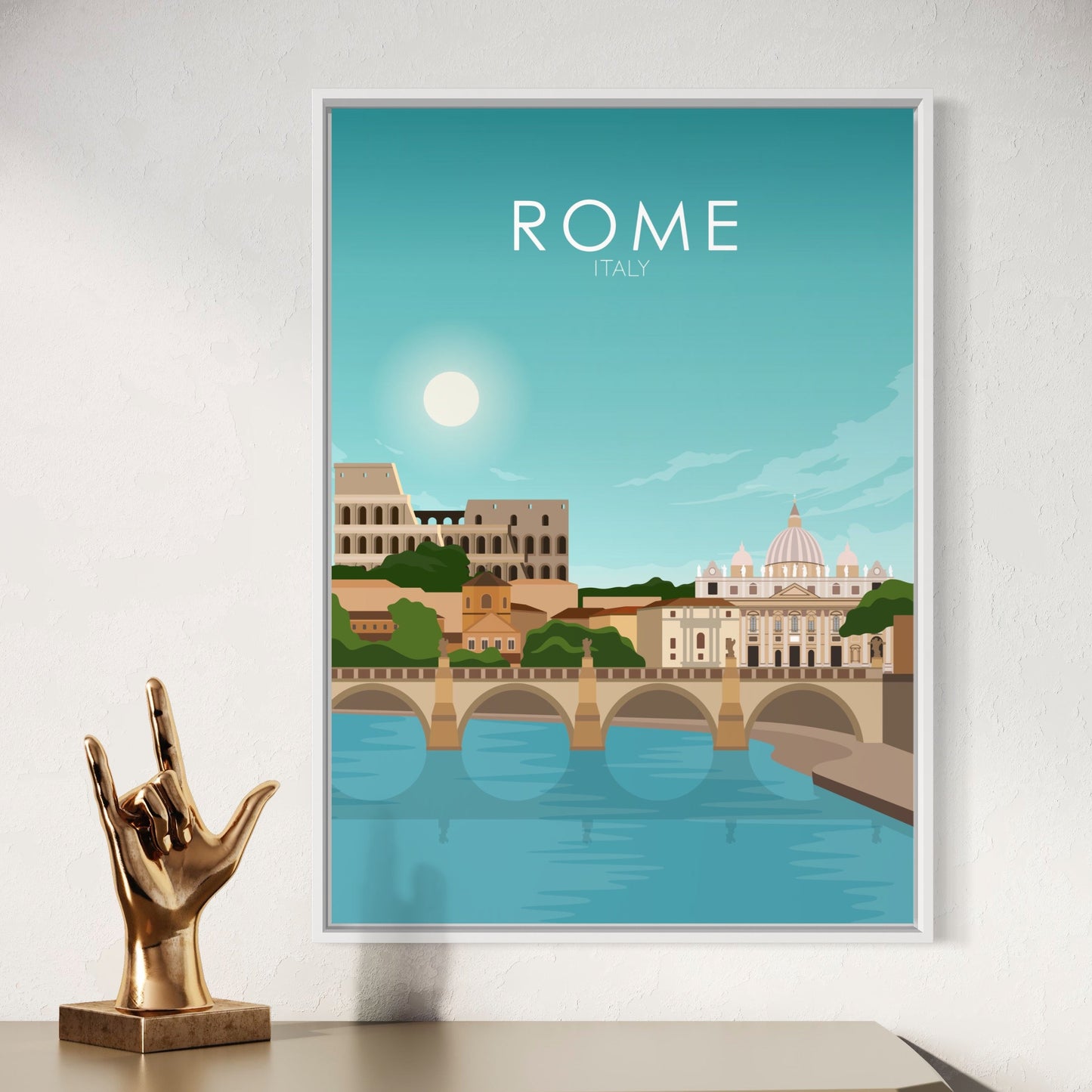 Rome Poster | Rome Wall Art | Rome Daytime Print