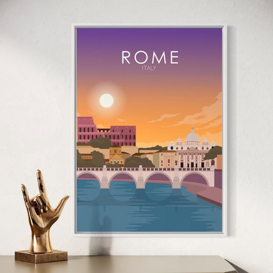 Rome Poster | Rome Wall Art | Rome Sunset Print