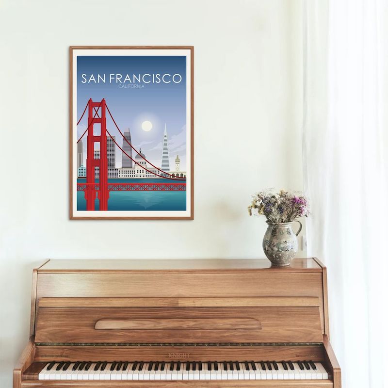 San Francisco Poster | San Francisco Wall Art | San Francisco Daytime Print