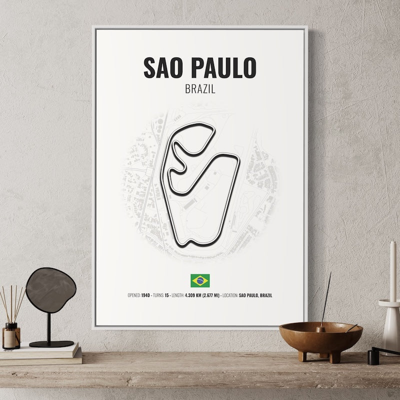 Sao Paulo Formula 1 Poster | Sao Paulo Formula 1 Print | Sao Paulo Formula 1 Wall Art