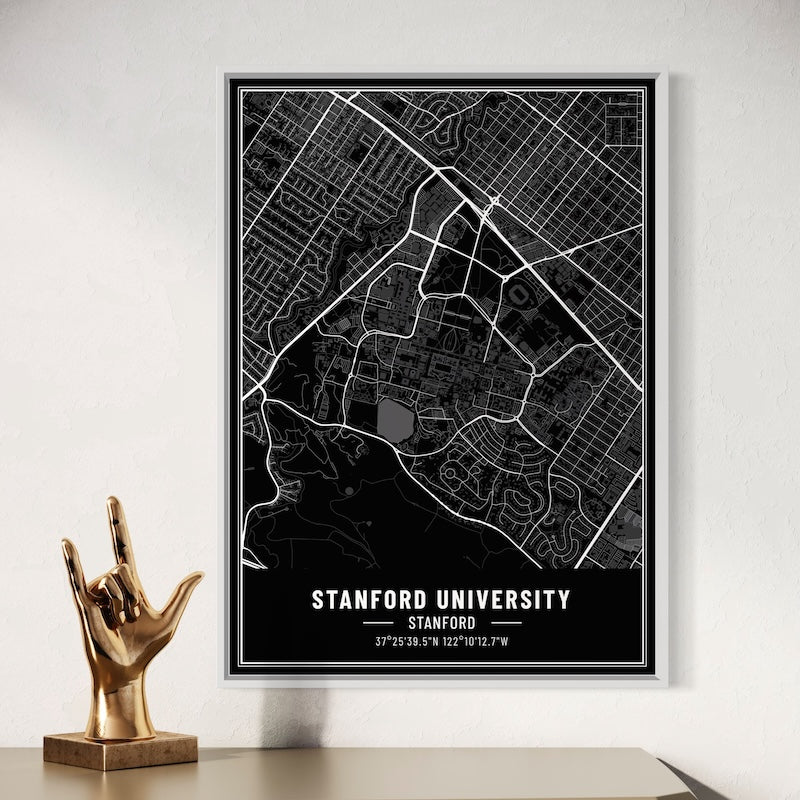 Stanford Map Poster Stanford Map Wall Art Stanford Map Print