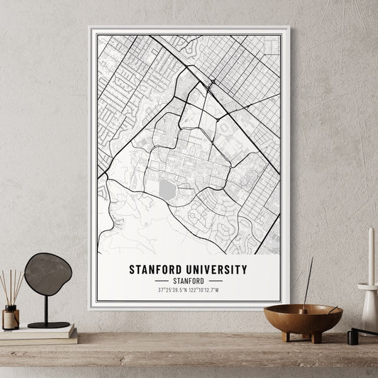 Stanford Map Poster | Stanford Map Wall Art | Stanford Map Print