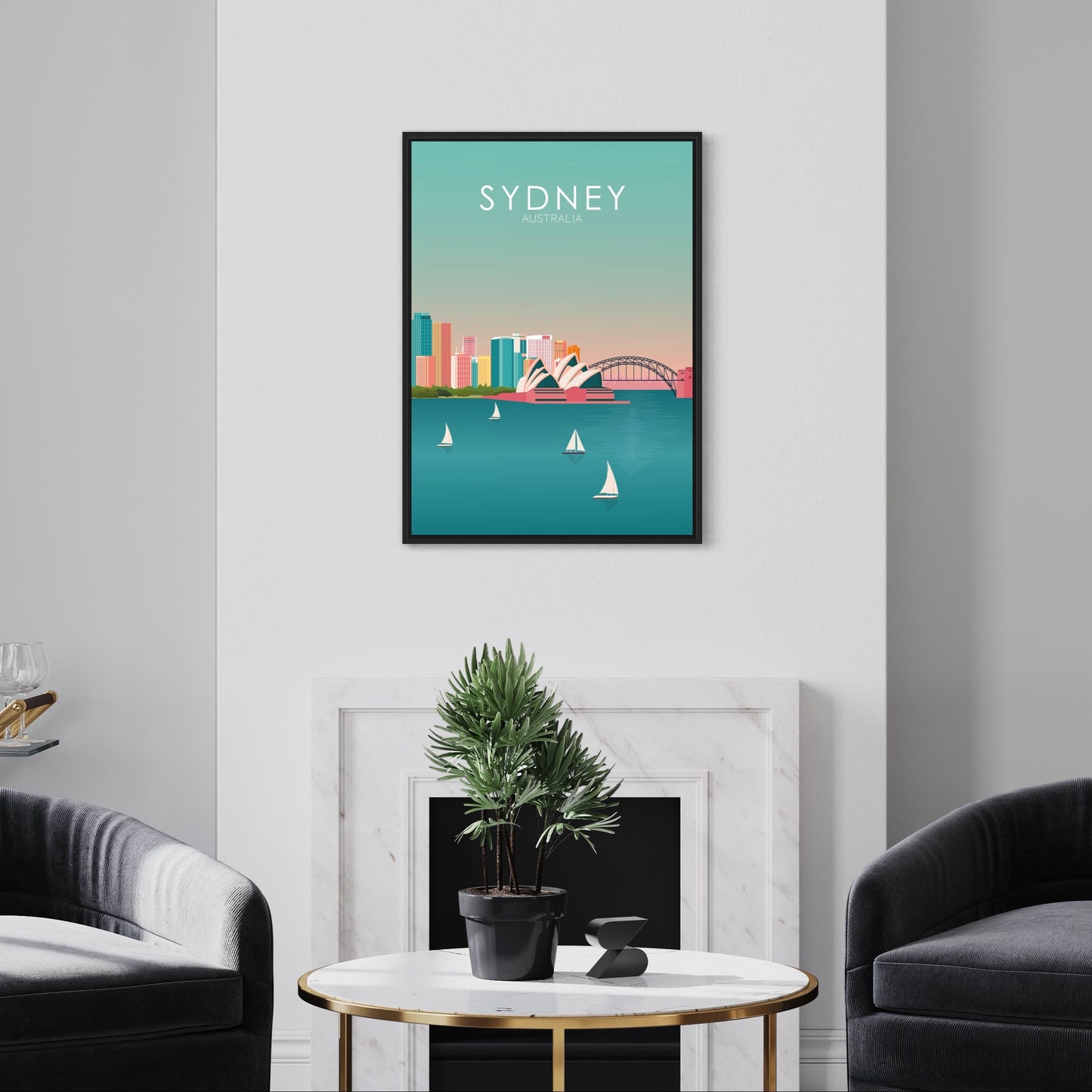 Sydney Poster | Sydney Wall Art | Sydney Pastel Print