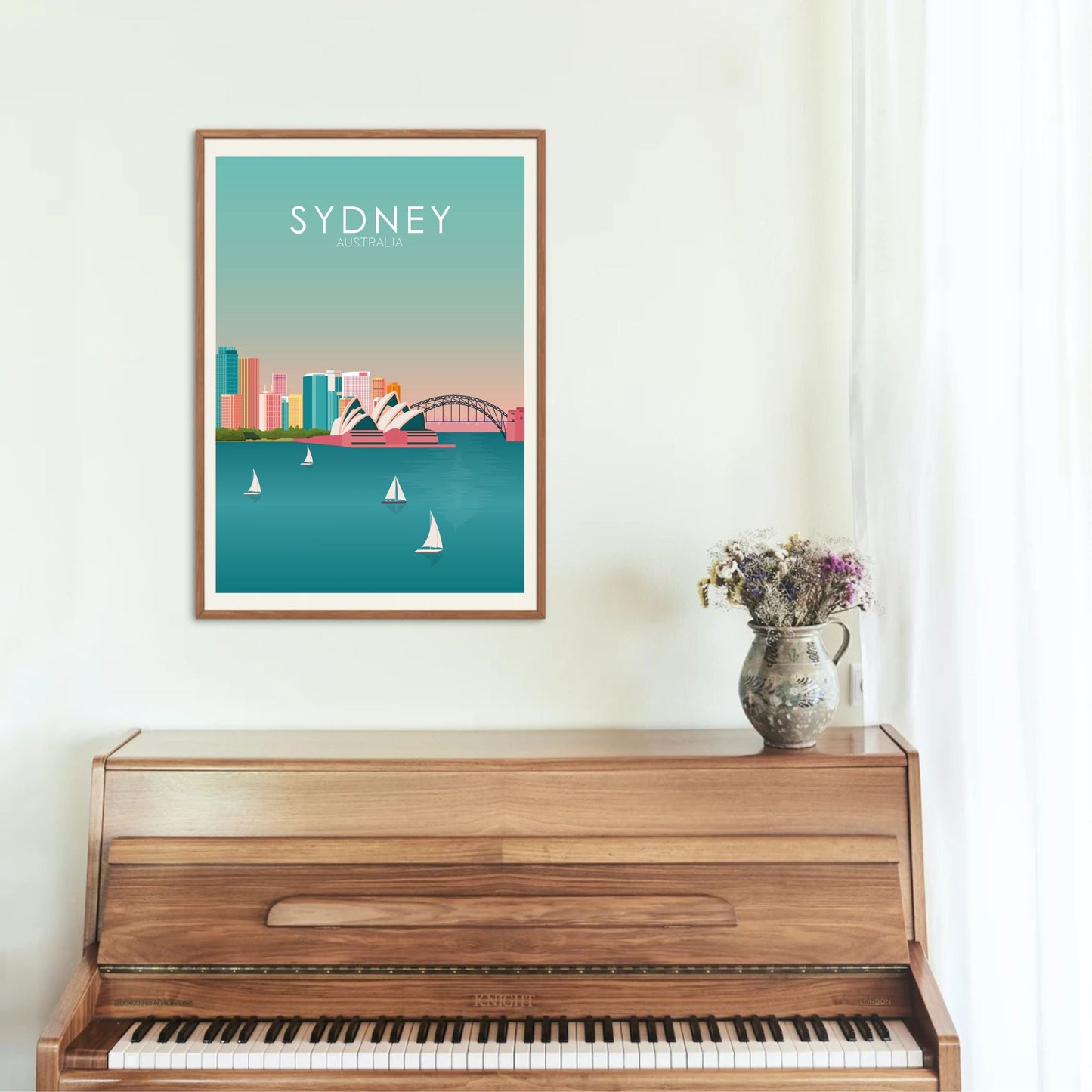 Sydney Poster | Sydney Wall Art | Sydney Pastel Print