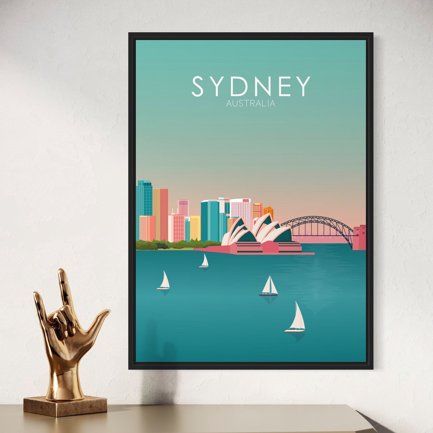 Sydney Poster | Sydney Wall Art | Sydney Pastel Print