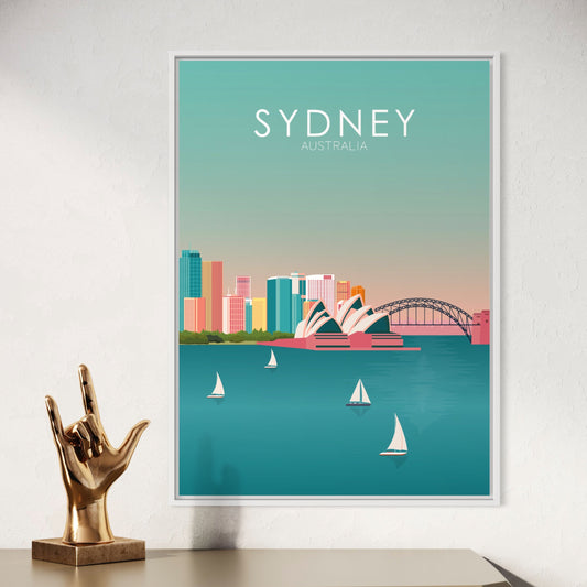 Sydney Poster | Sydney Wall Art | Sydney Pastel Print