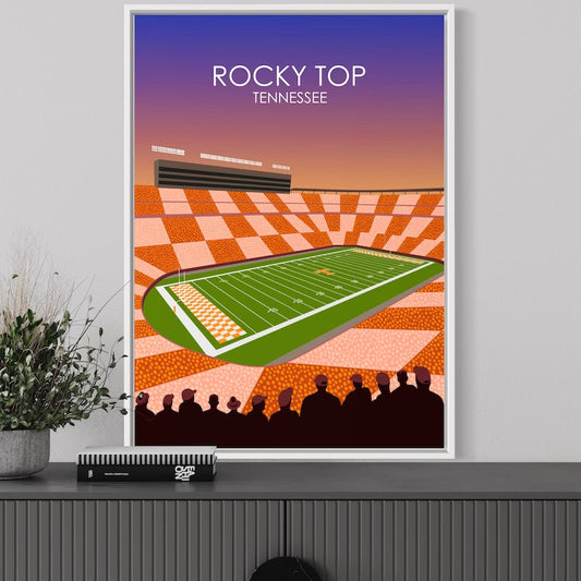 Rocky Top | Neyland Stadium Poster | University of Tennessee College Football Stadium Print