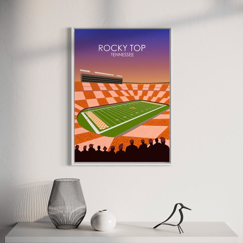 Rocky Top | Neyland Stadium Poster | University of Tennessee College Football Stadium Print