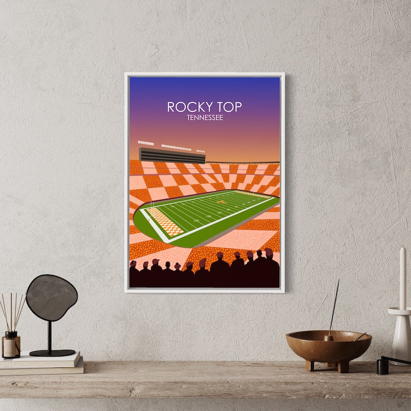 Rocky Top | Neyland Stadium Poster | University of Tennessee College Football Stadium Print