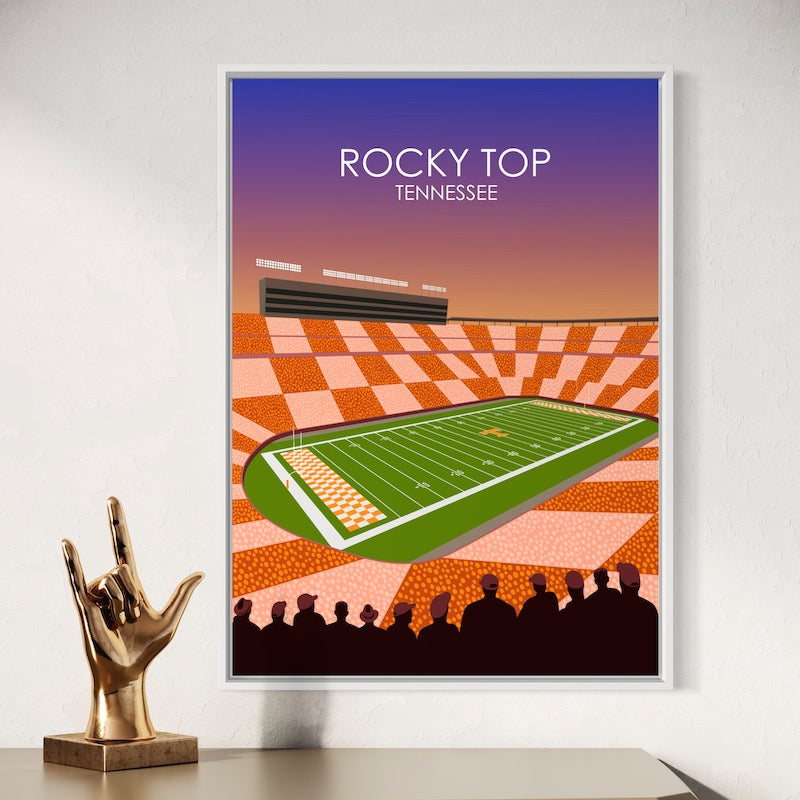 Rocky Top | Neyland Stadium Poster | University of Tennessee College Football Stadium Print