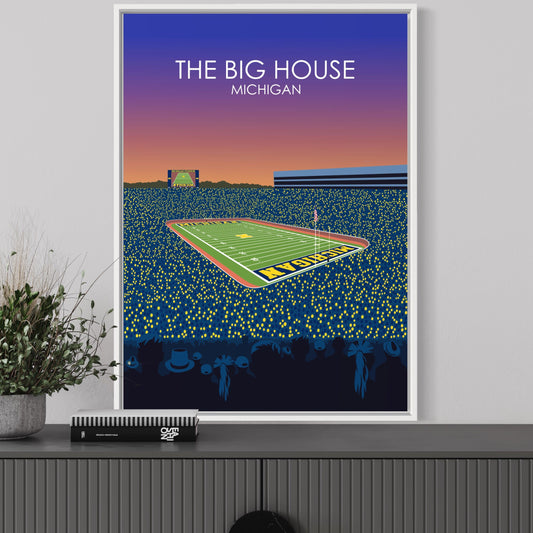 The Big House Poster | University of Michigan College Football Stadium Print