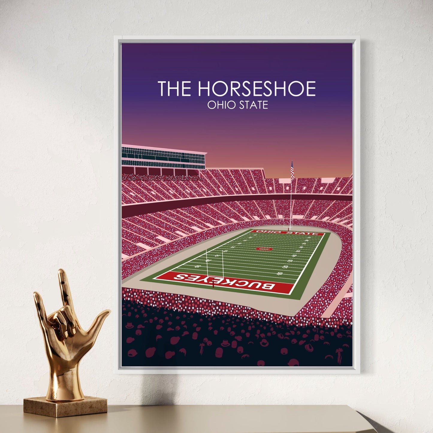 The Horseshoe Poster | University of Ohio State College Football Stadium Print
