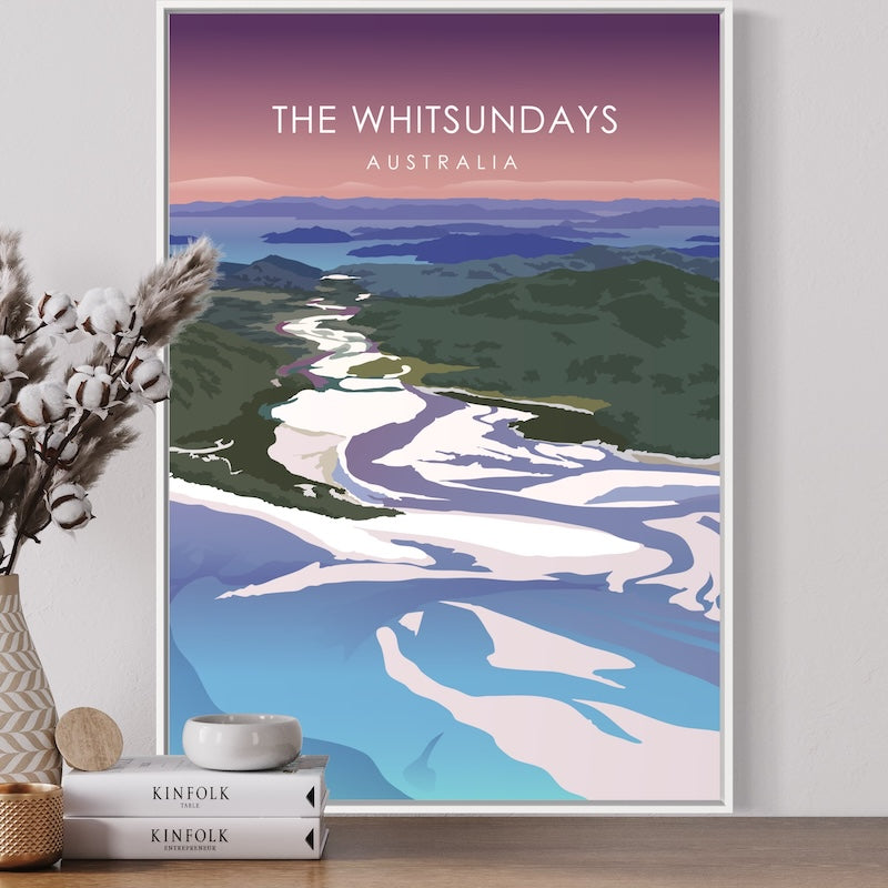 The Whitsundays Poster | The Whitsundays Print | The Whitsundays Pastel Wall Art