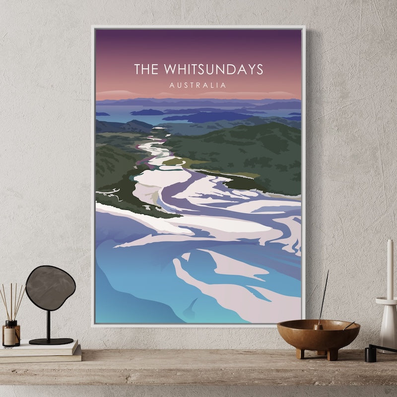 The Whitsundays Poster | The Whitsundays Print | The Whitsundays Pastel Wall Art