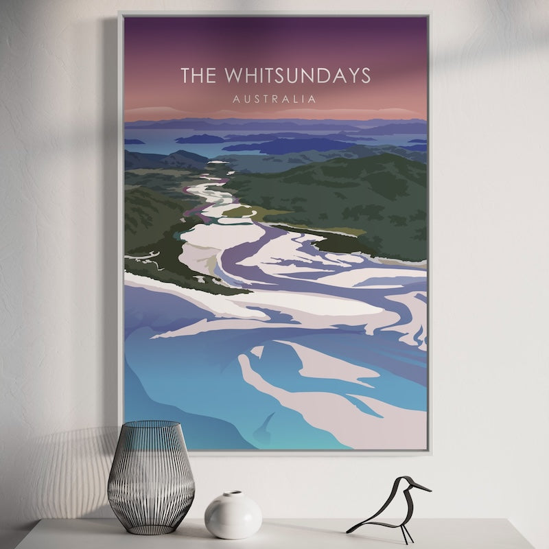 The Whitsundays Poster | The Whitsundays Print | The Whitsundays Pastel Wall Art