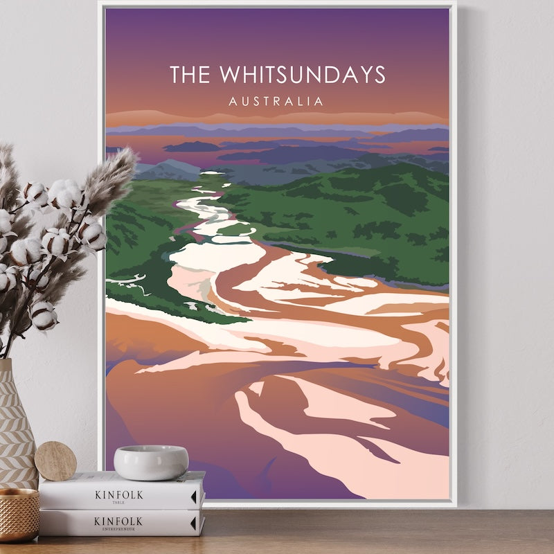 The Whitsundays Poster | The Whitsundays Print | The Whitsundays Sunset Wall Art