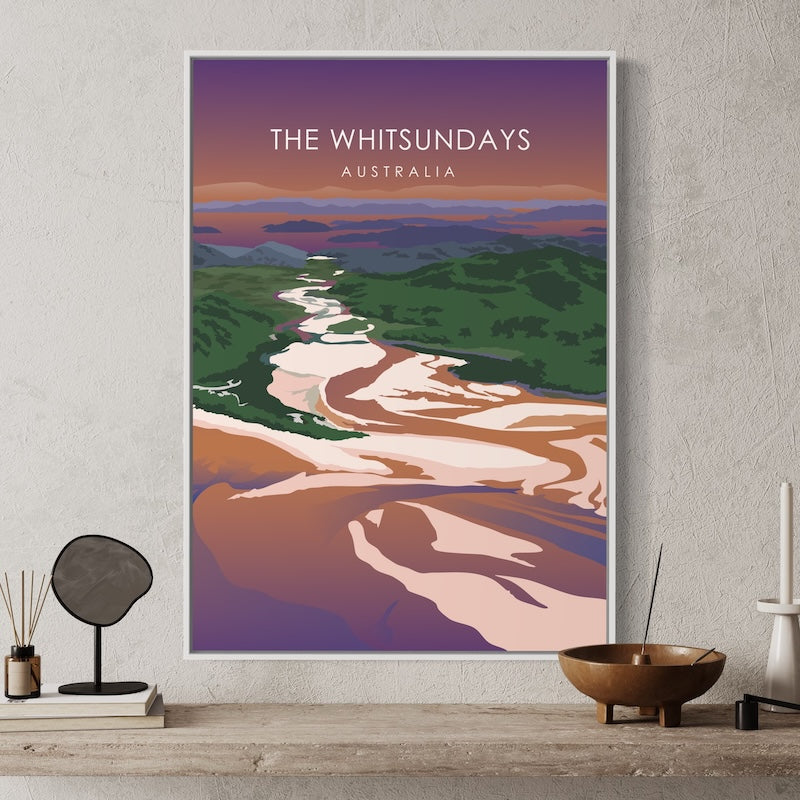 The Whitsundays Poster | The Whitsundays Print | The Whitsundays Sunset Wall Art