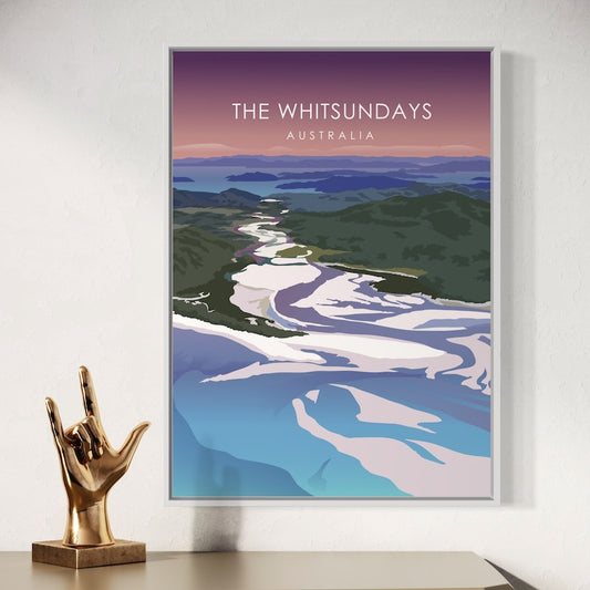 The Whitsundays Poster | The Whitsundays Print | The Whitsundays Pastel Wall Art